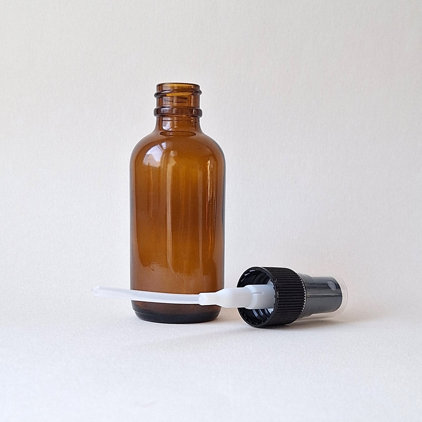 2 Ounce Amber Glass Bottle with Atomizer